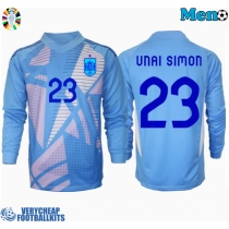Spain Unai Simon #23 Goalkeeper Replica Home Shirt Euro 2024 Long Sleeve